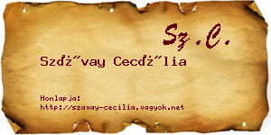 Szávay Cecília névjegykártya